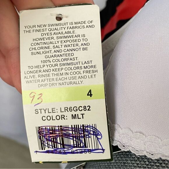 Ralph Lauren Striped Halter Tankini Top Multi Color Size 4 - Picture 4 of 4